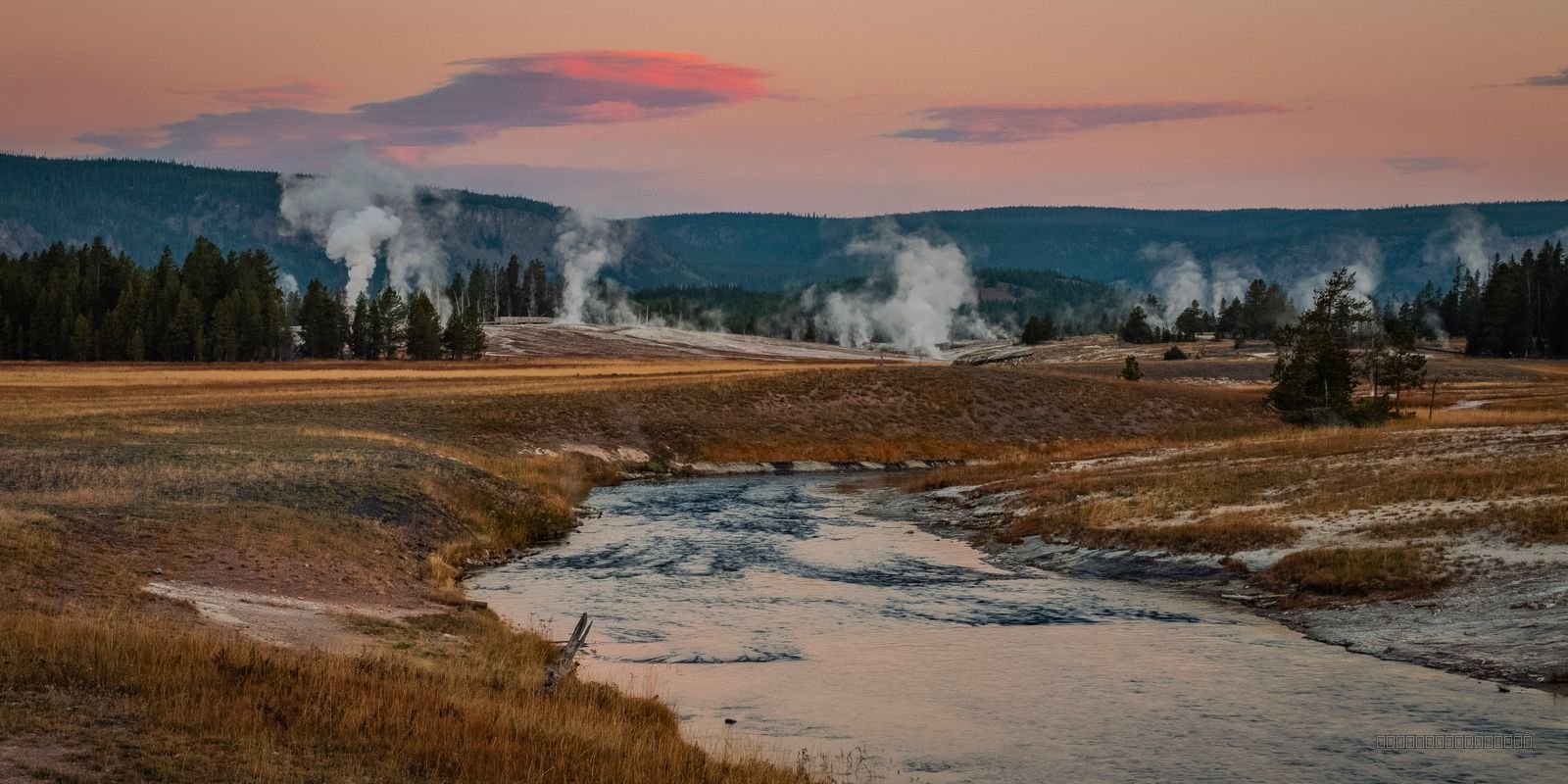 Biscuit Basin At Daybreak